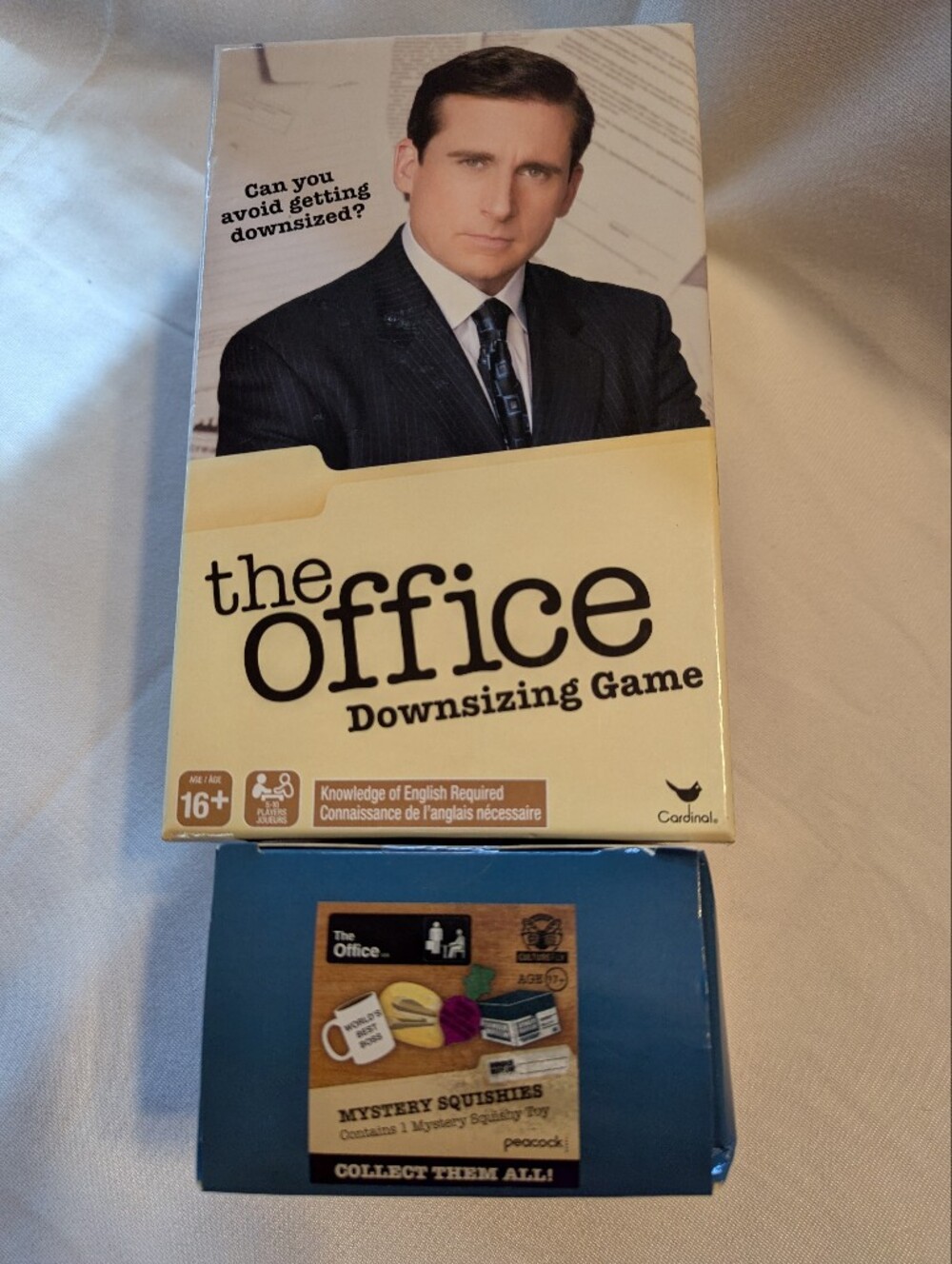 The Office Downsizing Game & Dunder Mystery Squishies BN Sealed